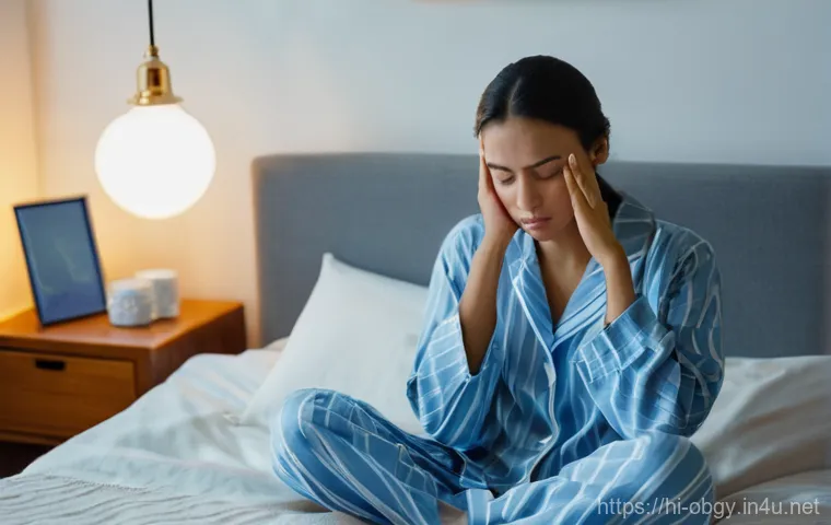 난소기능 저하 증상과 치료 방법 - Image Prompt 1: Early Symptoms and Seeking Awareness**