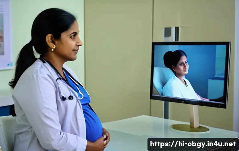 고령 산모를 위한 필수 검사 리스트 - A serene and hopeful scene of a pregnant Indian woman aged around 38, wearing comfortable maternity ...